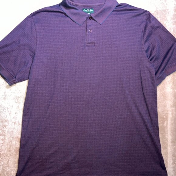 David Taylor‎ Collection Men XLT Burgundy 2 Button Short Sleeve Golf Polo (B) - Picture 1 of 6
